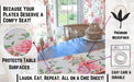 DaDa Bedding Romantic Roses Pink White Lovely Floral Quilted Dining Table Runner (879) - DaDa Bedding Collection