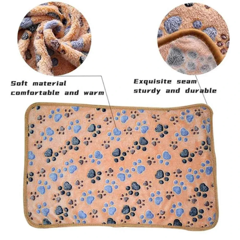 Soft Fleece Pet Blanket for Dogs & Cats – Cartoon Pattern (Shipping charges may apply)