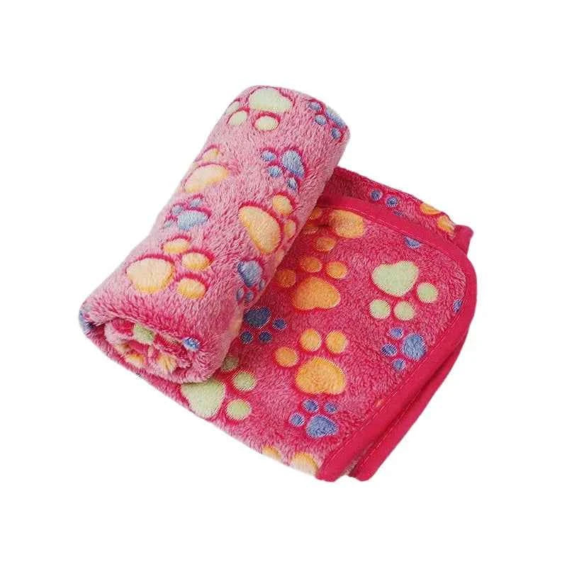 Soft Fleece Pet Blanket for Dogs & Cats – Cartoon Pattern (Shipping charges may apply)