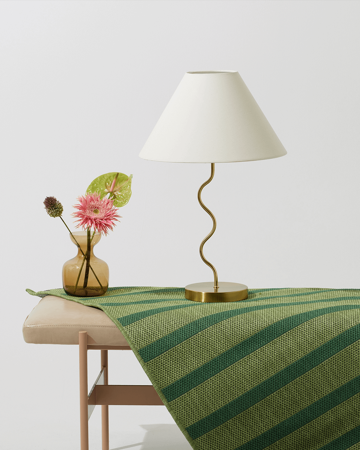 Brightech Squiggle Table Lamp - Brass or Black (Shipping fees may apply)