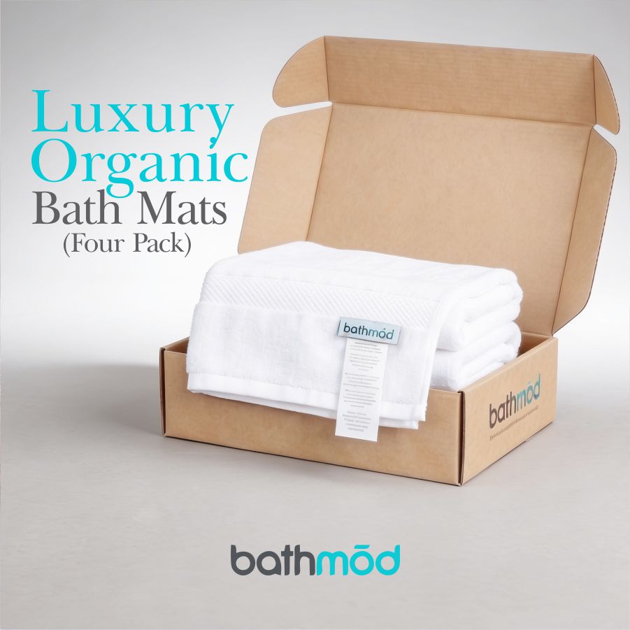 Luxury Organic Bath Mats (Four Pack)  (Shipping fees may apply)