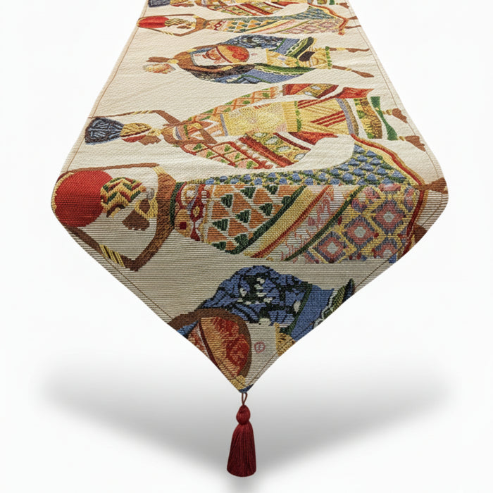 DaDa Bedding Dancing Women African Dreams Elegant Woven Tapestry Dining Table Runner (18117)