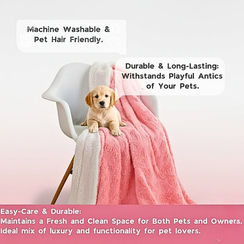 DaDa Bedding Luxury Blossom Pink Rose Buds Pink Sherpa Backside Faux Fur Throw Blanket (BL-171752)