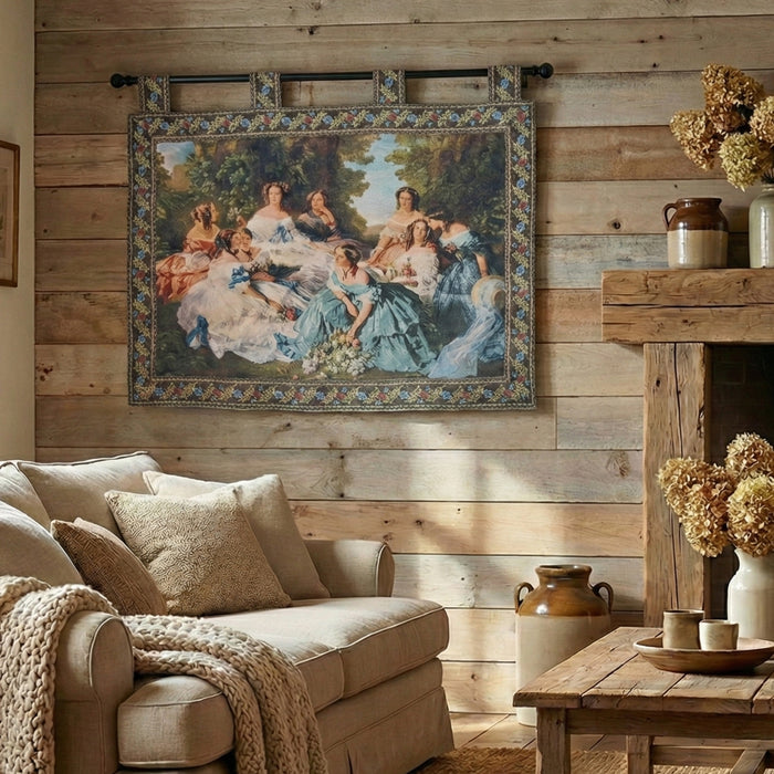 DaDa Bedding 'Her Ladies in Waiting' Spanish Party Classical French Rococo Woven Tapestry Wall Hanging - 36" x 50"