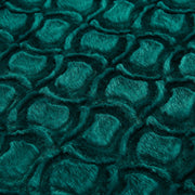 DaDa Bedding Mermaid Scales Emerald Green Blue w/ Sherpa Backside Faux Fur Throw Blanket (BL-171805) - DaDa Bedding Collection