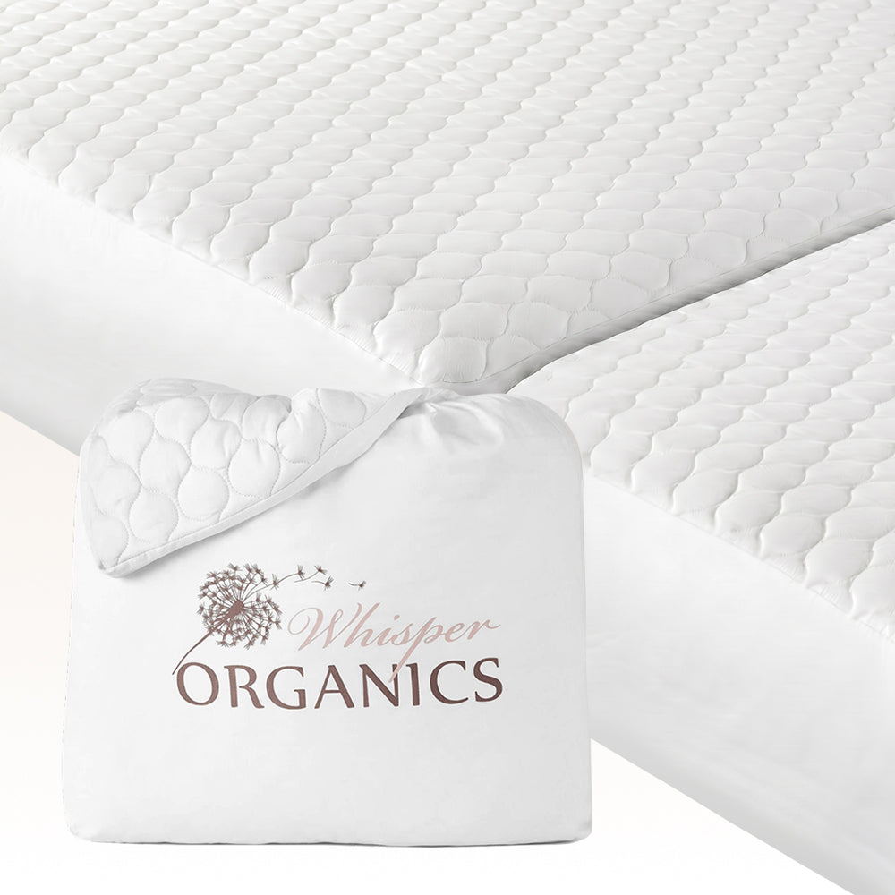 Organic Cotton Quilted Mattress Pad Protector - GOTS Certified (Shipping fees may apply)