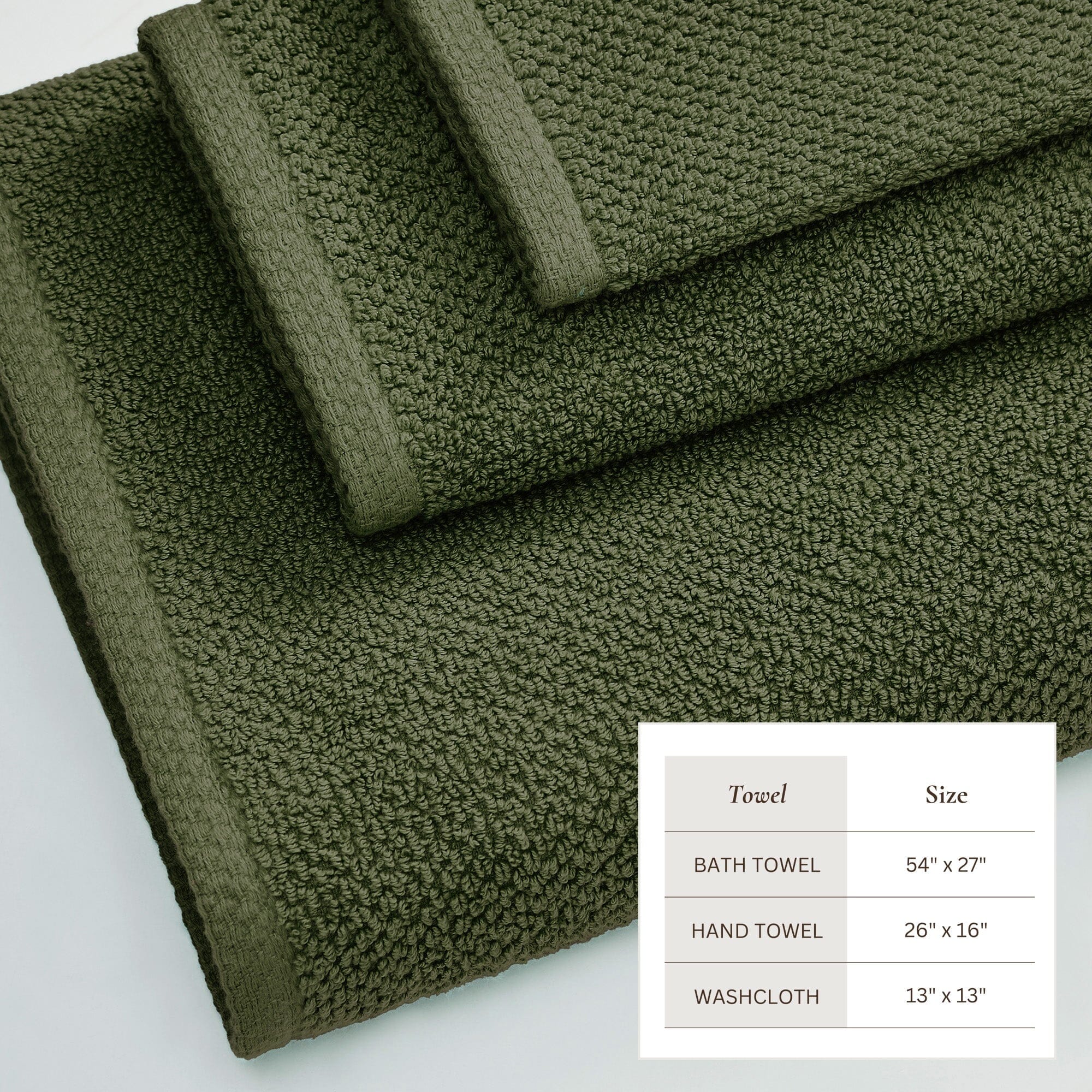 Cotton Textured Bath Towel Set - Acacia Collection (Shipping fees may apply)