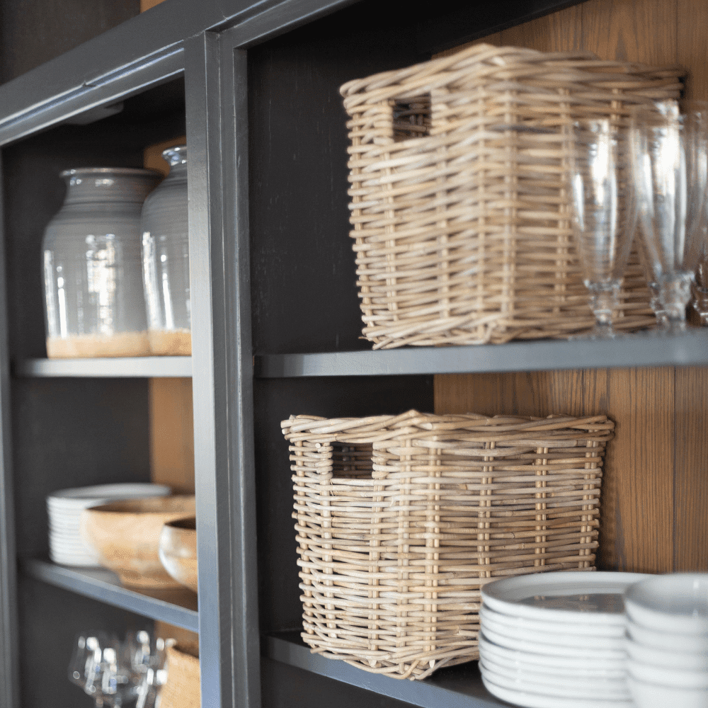 Kubu Rattan Square Storage Basket