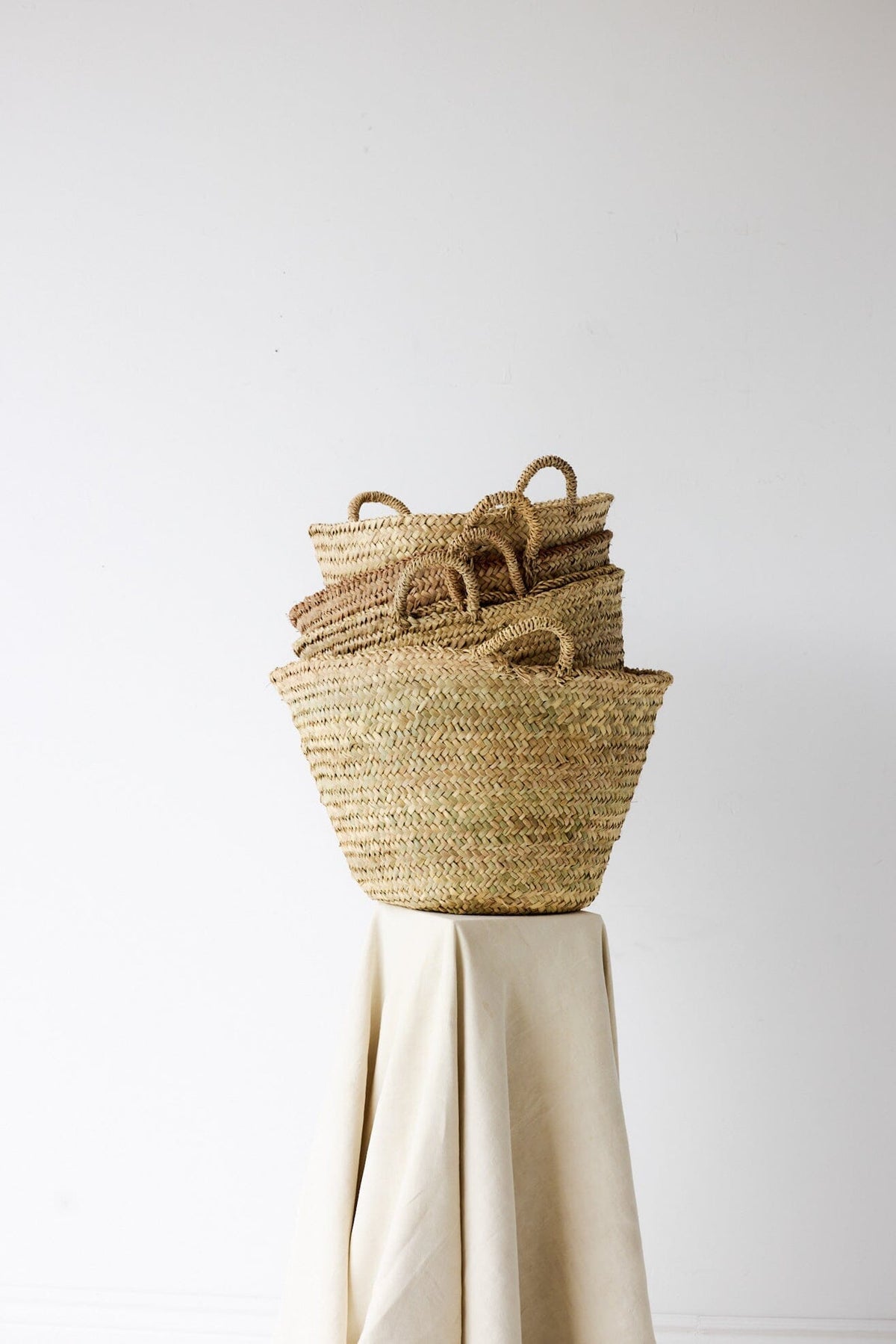 Handwoven Moroccan Basket for Blankets & Storage