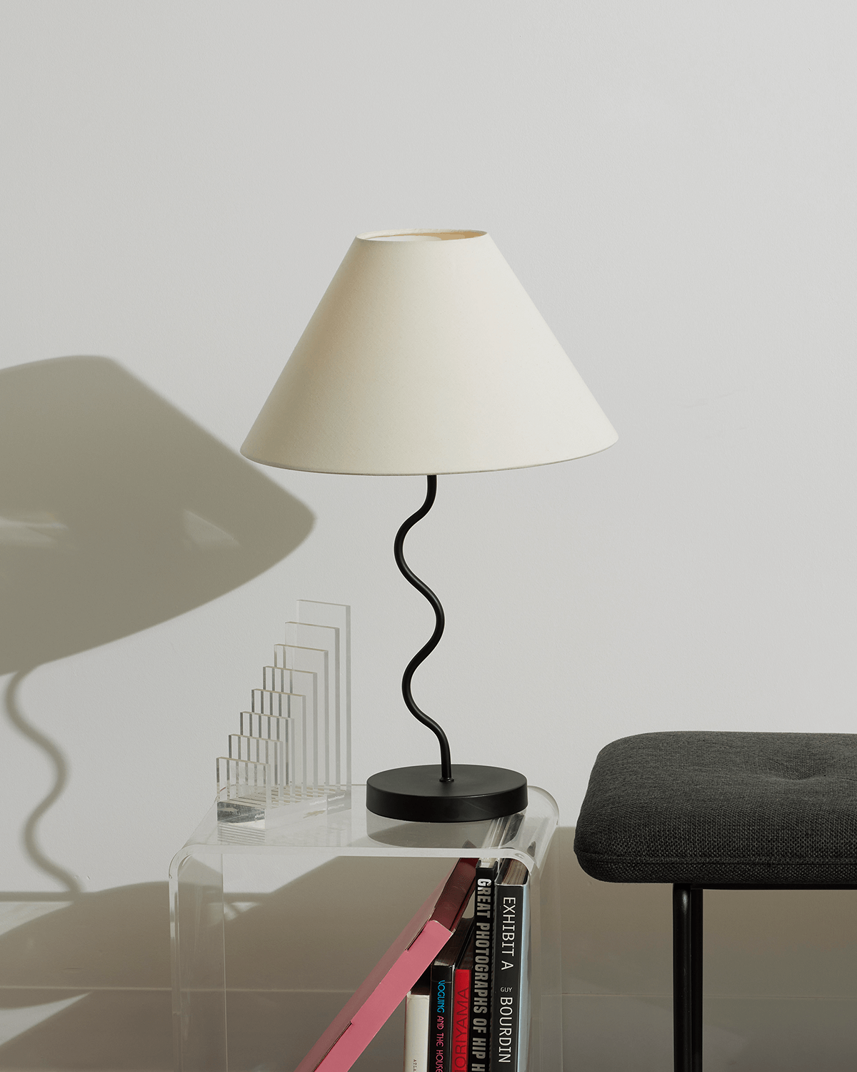 Brightech Squiggle Table Lamp - Brass or Black (Shipping fees may apply)