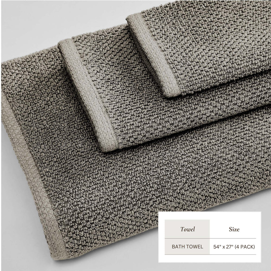 Cotton Textured Bath Towel Set - Acacia Collection (Shipping fees may apply)