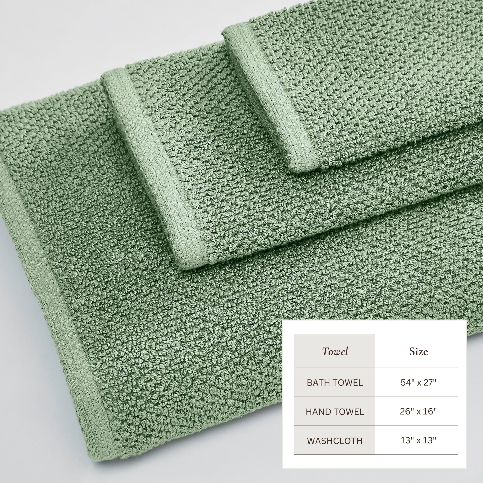 Cotton Textured Bath Towel Set - Acacia Collection (Shipping fees may apply)