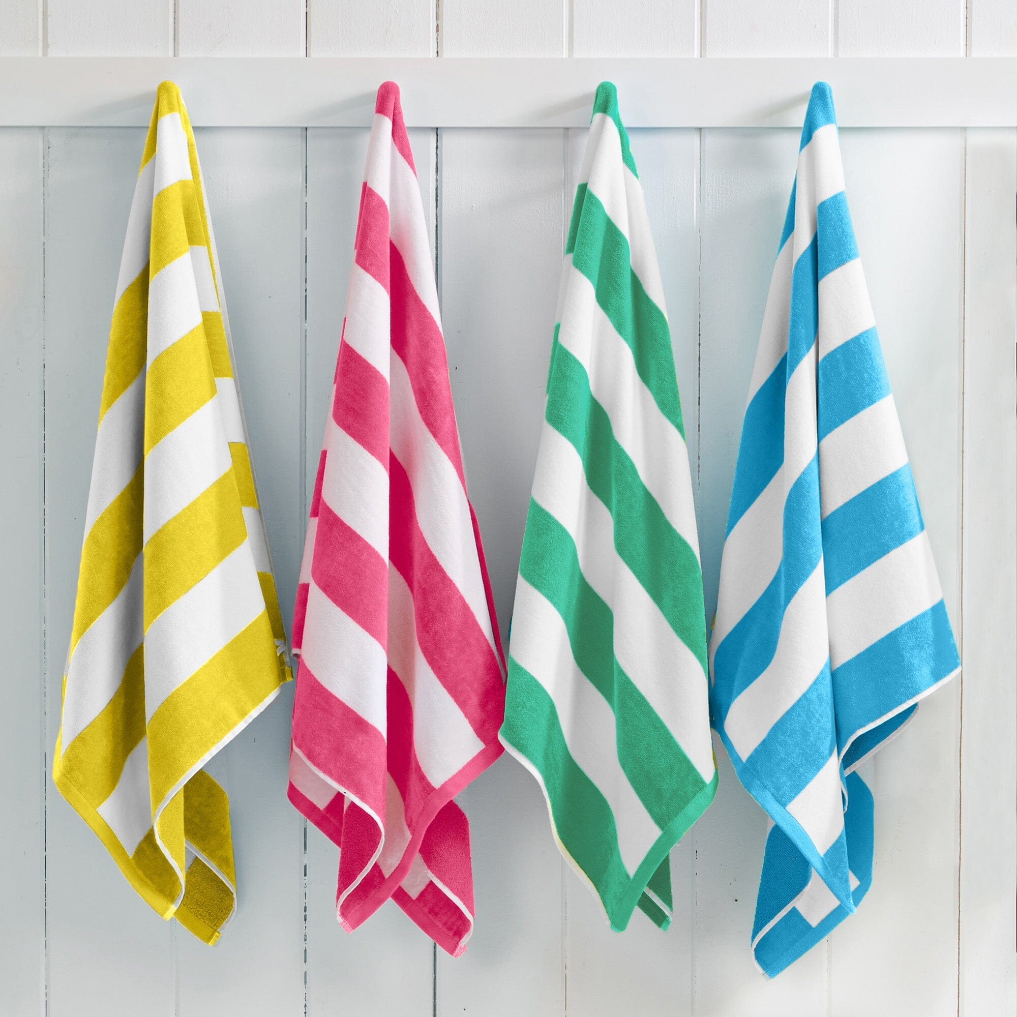 Cotton Velour Cabana Stripe Beach Towel - Novia Collection (Shipping fees may apply)