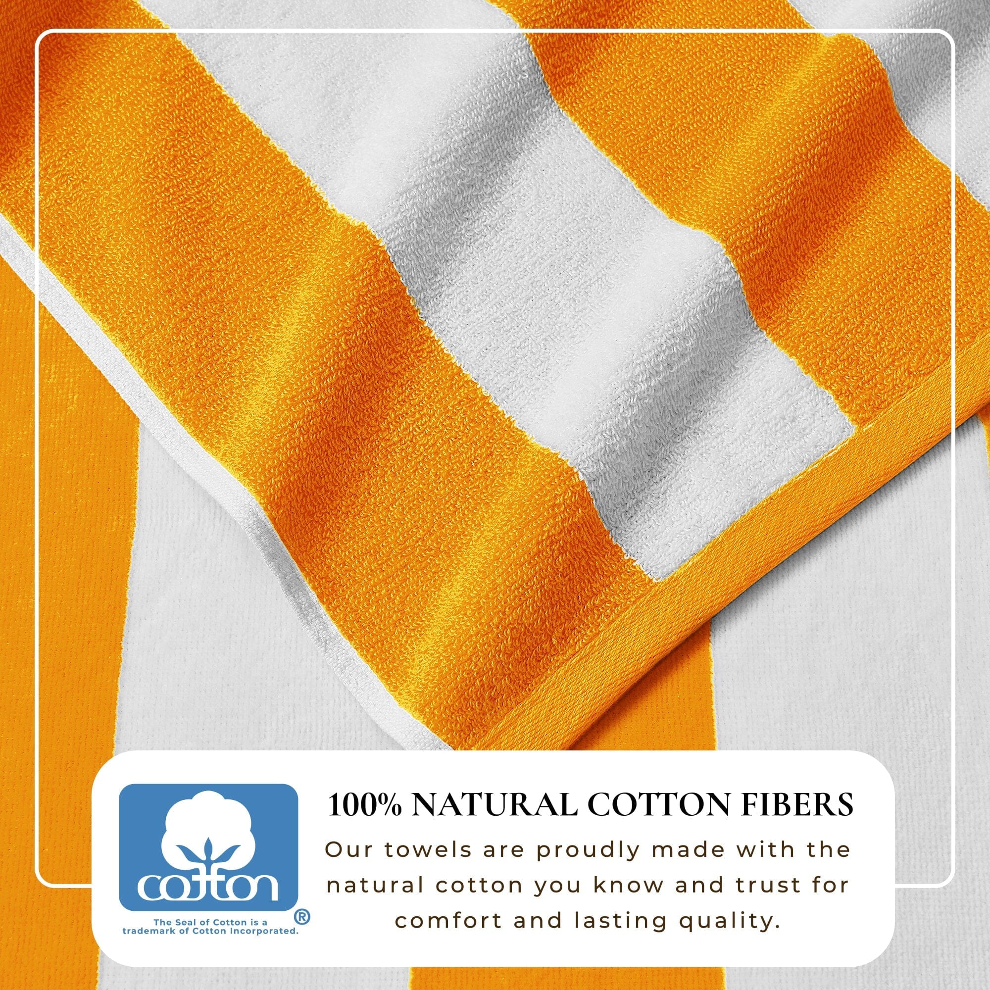 Cotton Velour Cabana Stripe Beach Towel - Novia Collection (Shipping fees may apply)