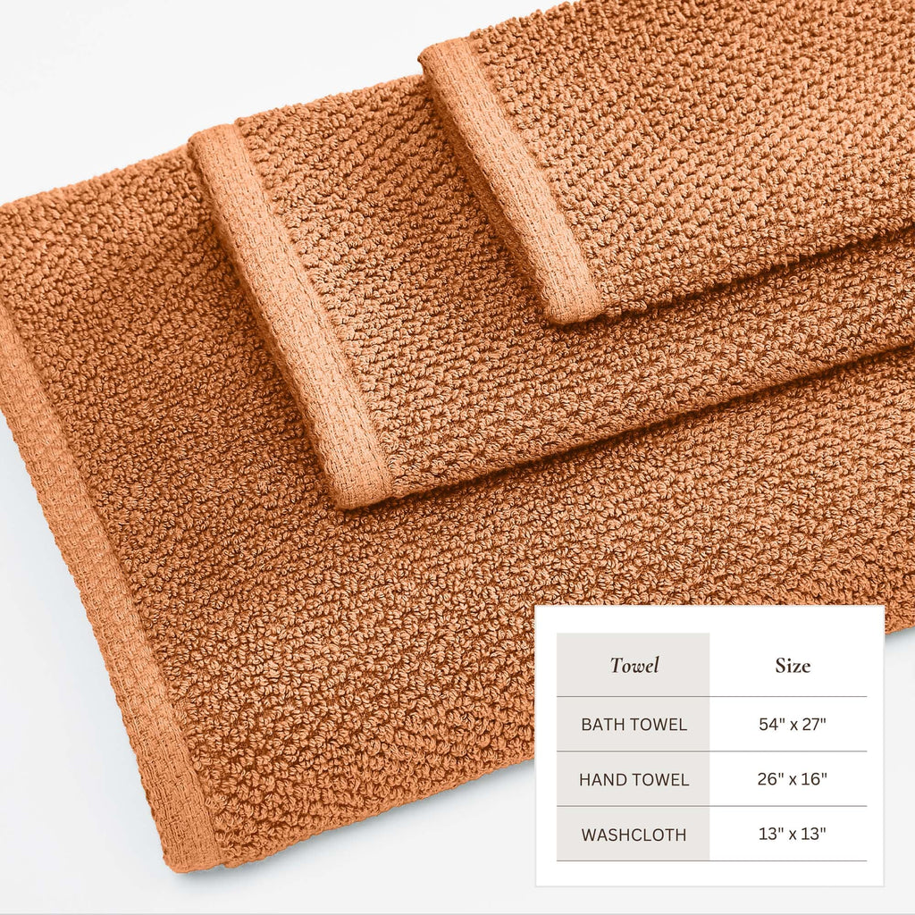 Cotton Textured Bath Towel Set - Acacia Collection (Shipping fees may apply)