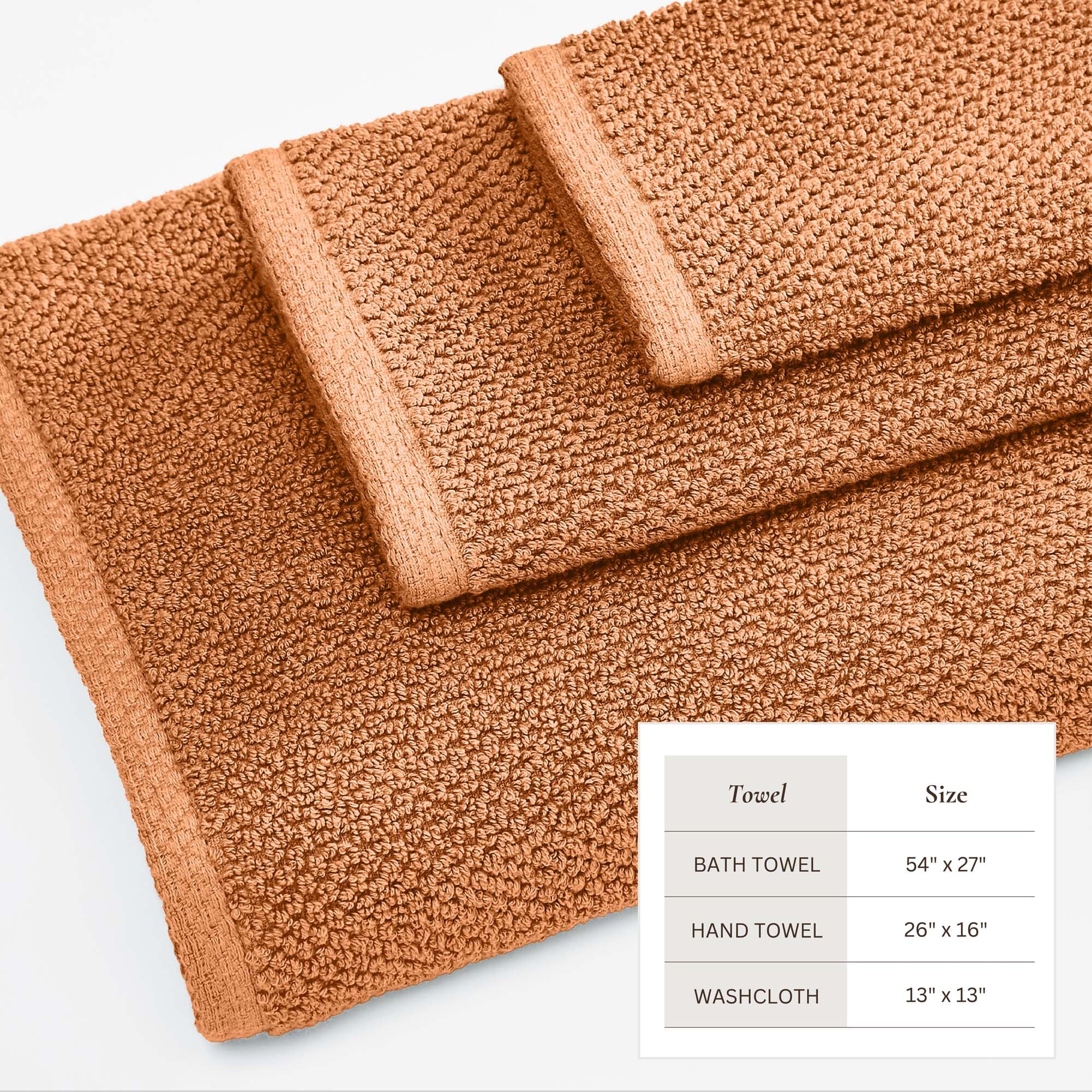 Cotton Textured Bath Towel Set - Acacia Collection (Shipping fees may apply)