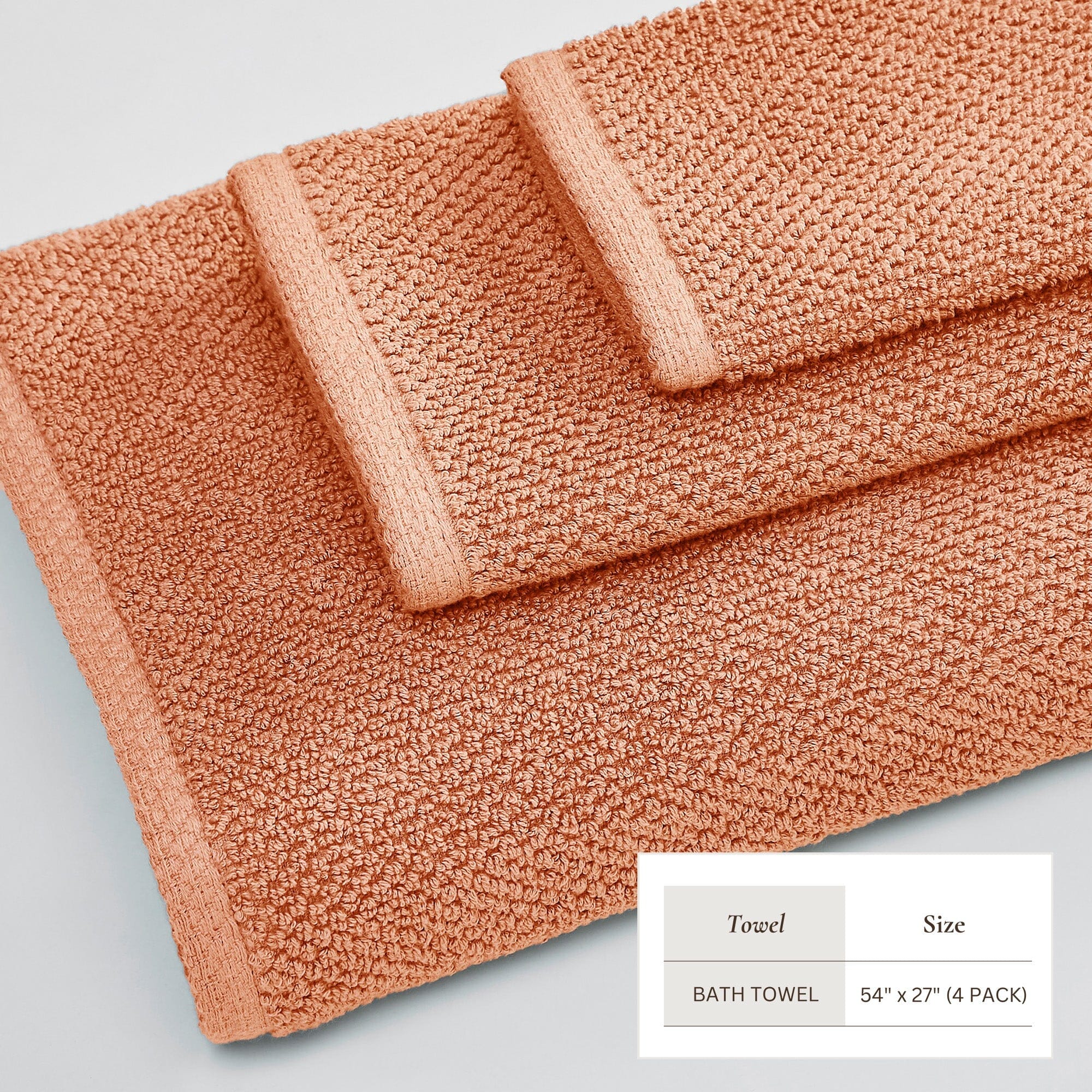 Cotton Textured Bath Towel Set - Acacia Collection (Shipping fees may apply)