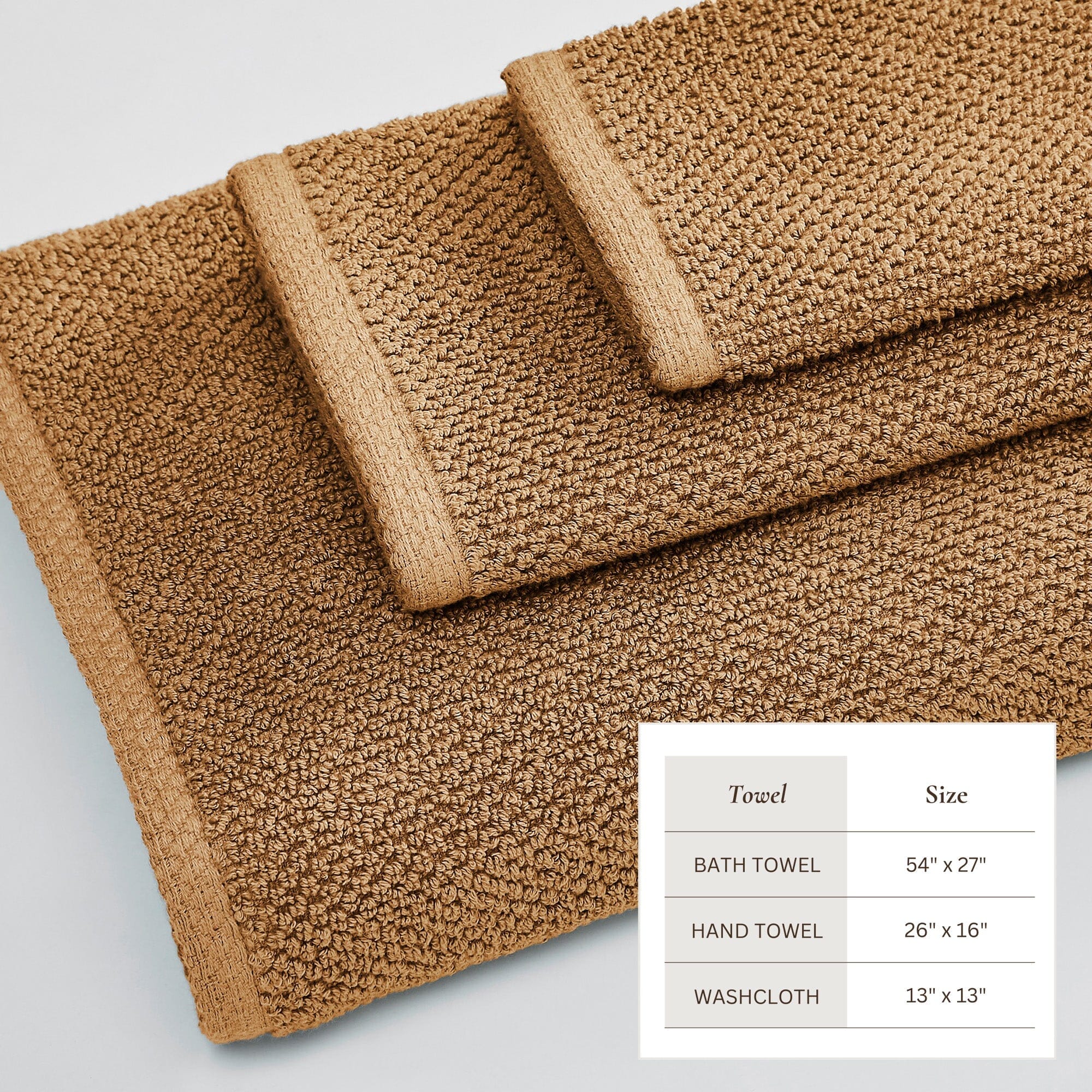Cotton Textured Bath Towel Set - Acacia Collection (Shipping fees may apply)
