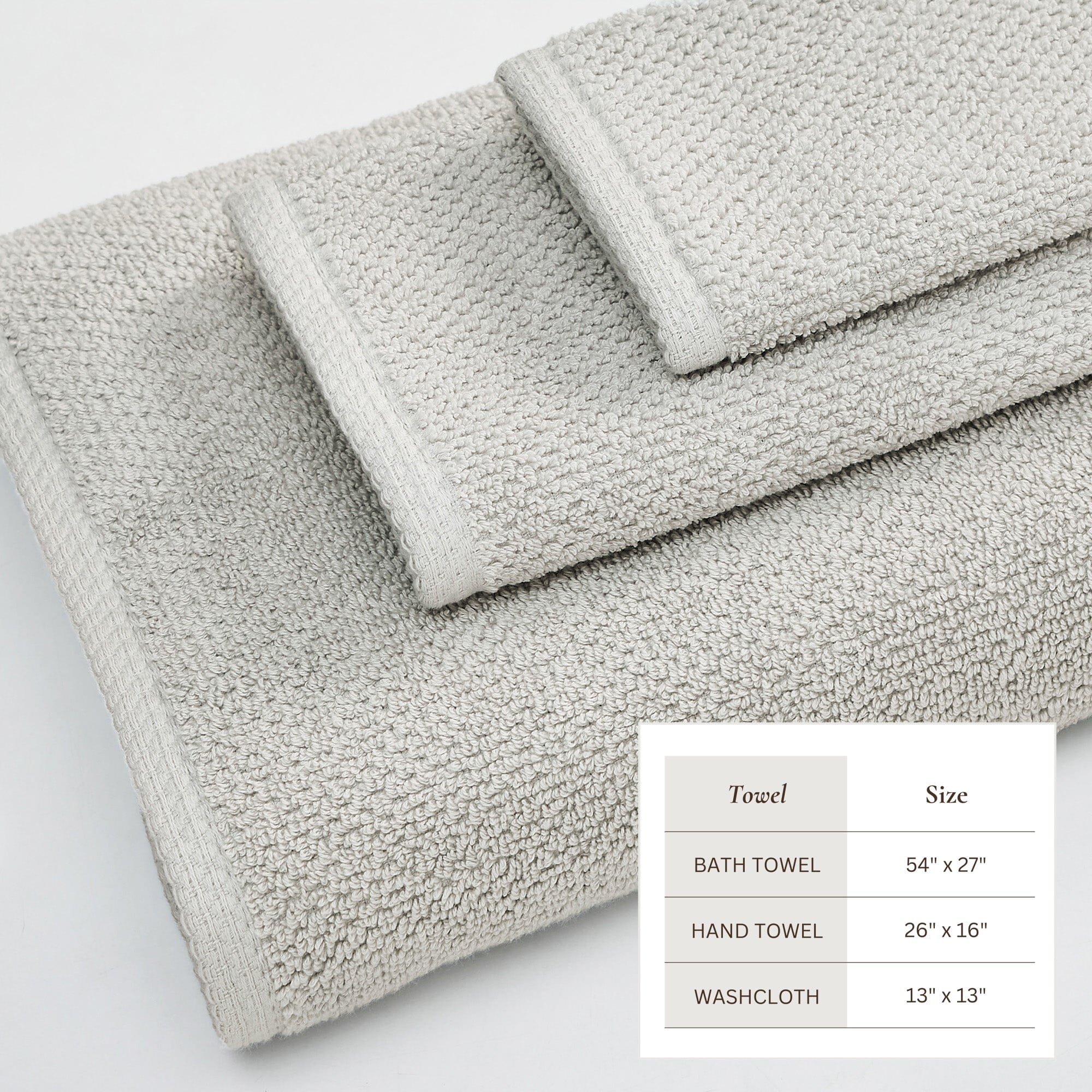 Cotton Textured Bath Towel Set - Acacia Collection (Shipping fees may apply)