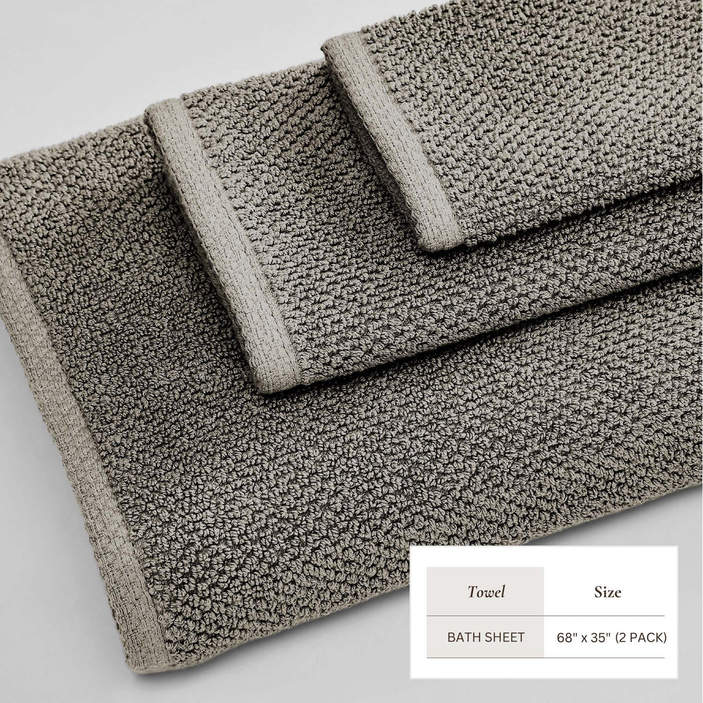 Cotton Textured Bath Towel Set - Acacia Collection (Shipping fees may apply)