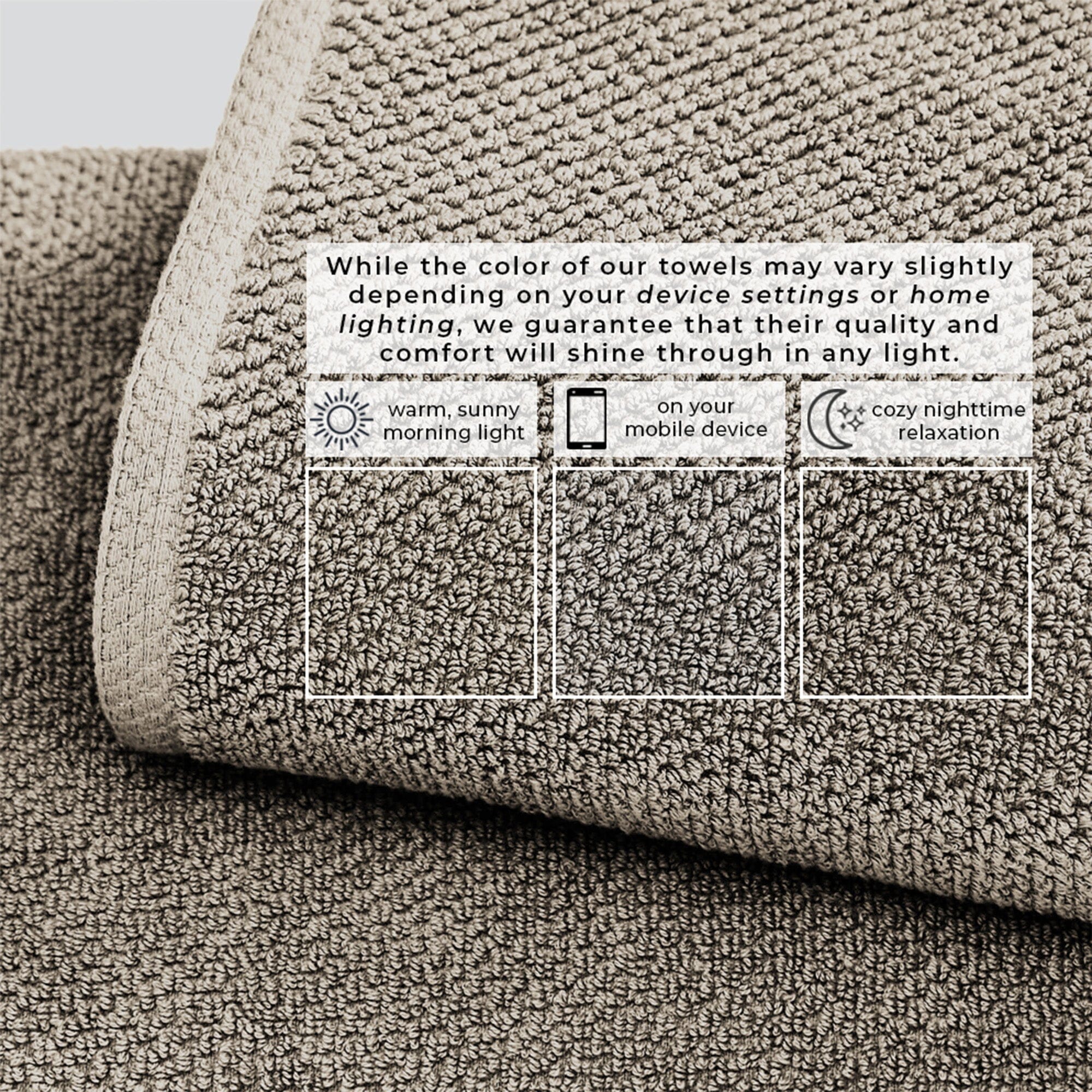 Cotton Textured Bath Towel Set - Acacia Collection (Shipping fees may apply)