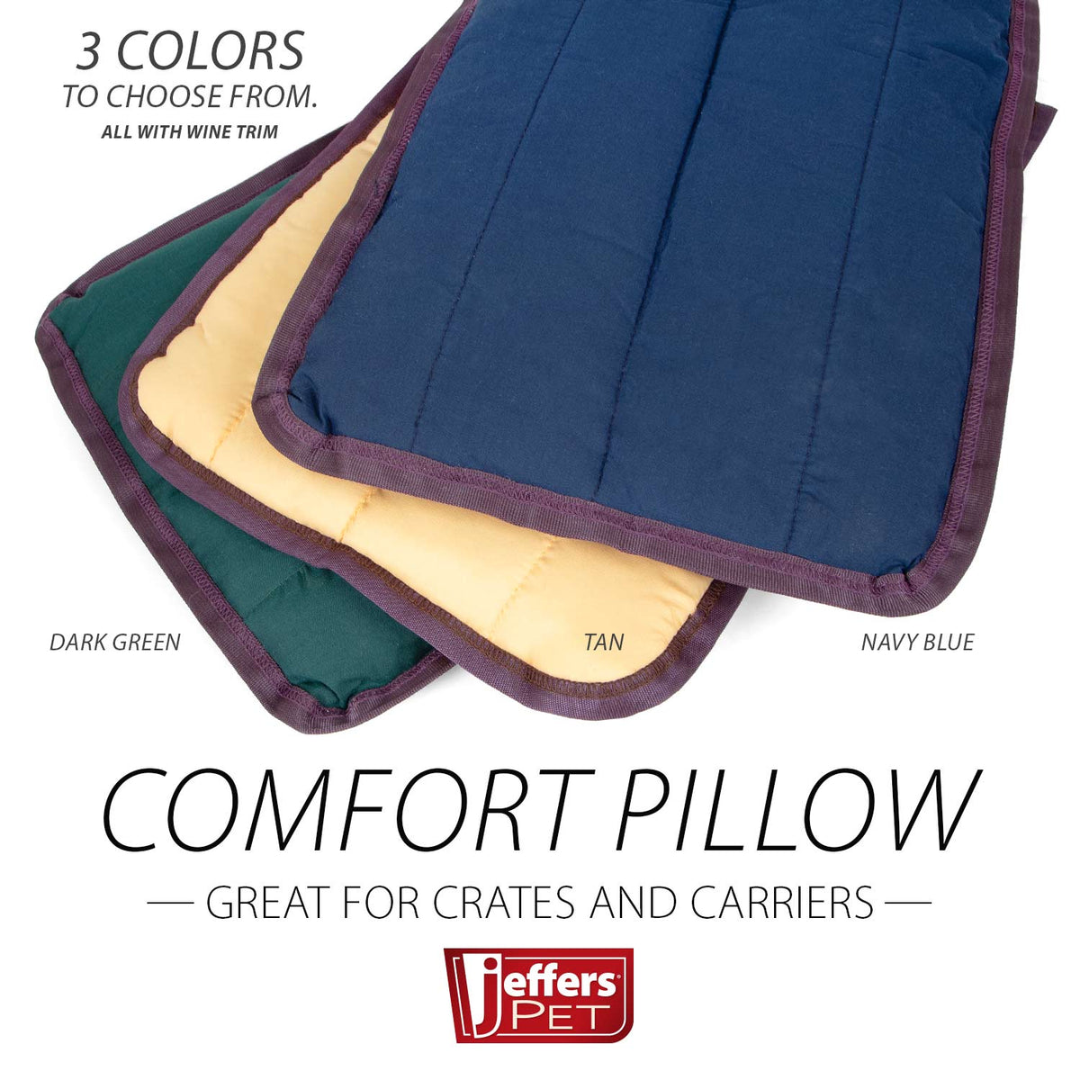 Jeffers Washable Dog Pillow Bed & Crate Pad (Shipping charges may apply)