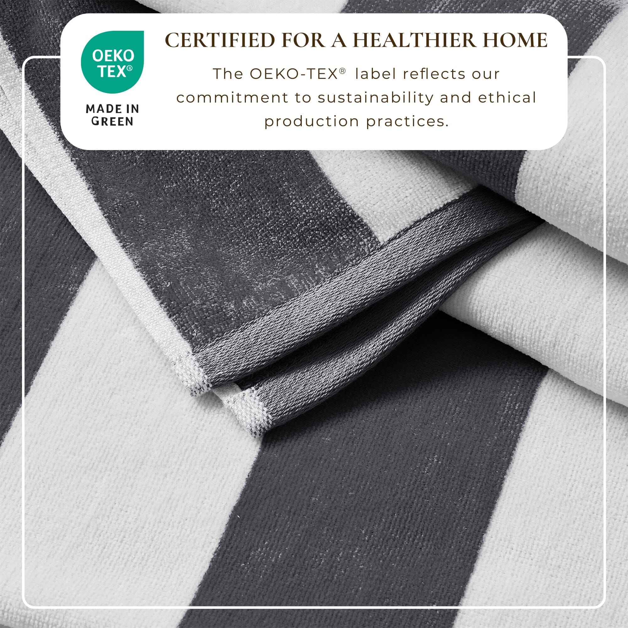 Cotton Velour Cabana Stripe Beach Towel - Novia Collection (Shipping fees may apply)