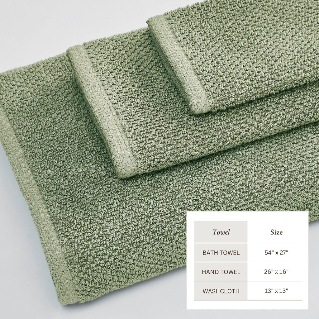 Cotton Textured Bath Towel Set - Acacia Collection (Shipping fees may apply)