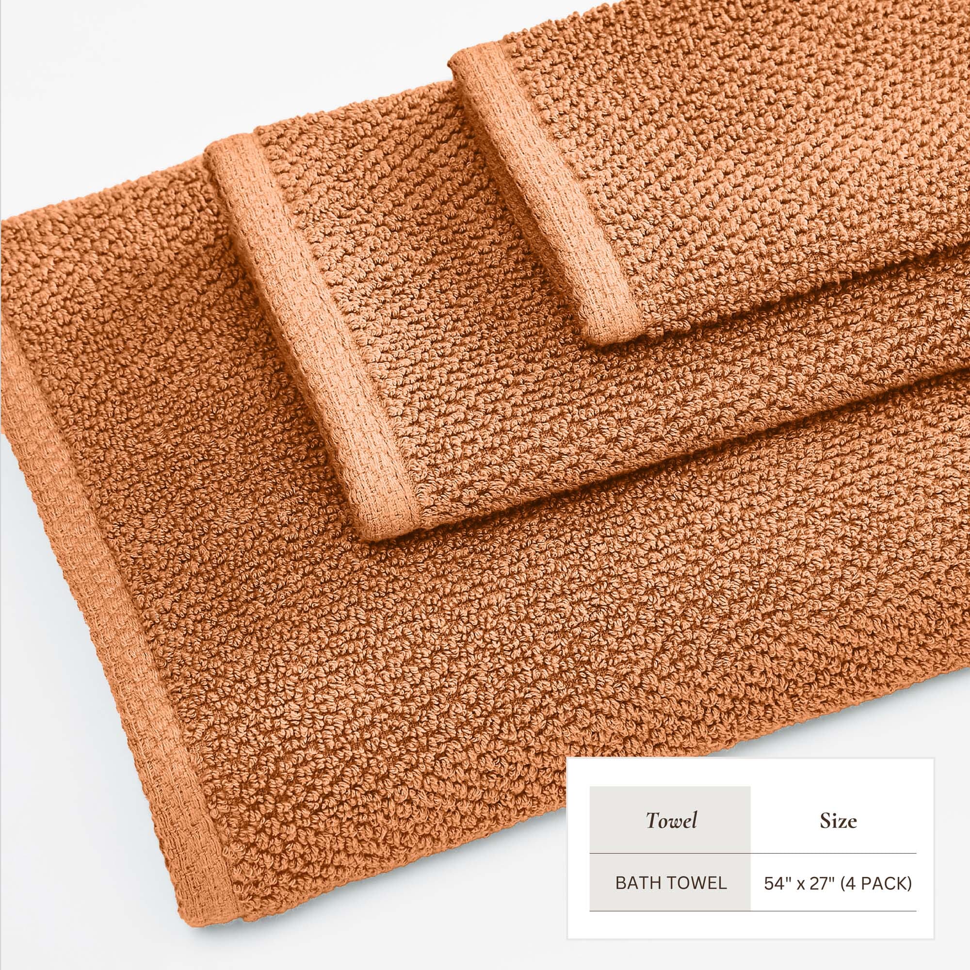 Cotton Textured Bath Towel Set - Acacia Collection (Shipping fees may apply)
