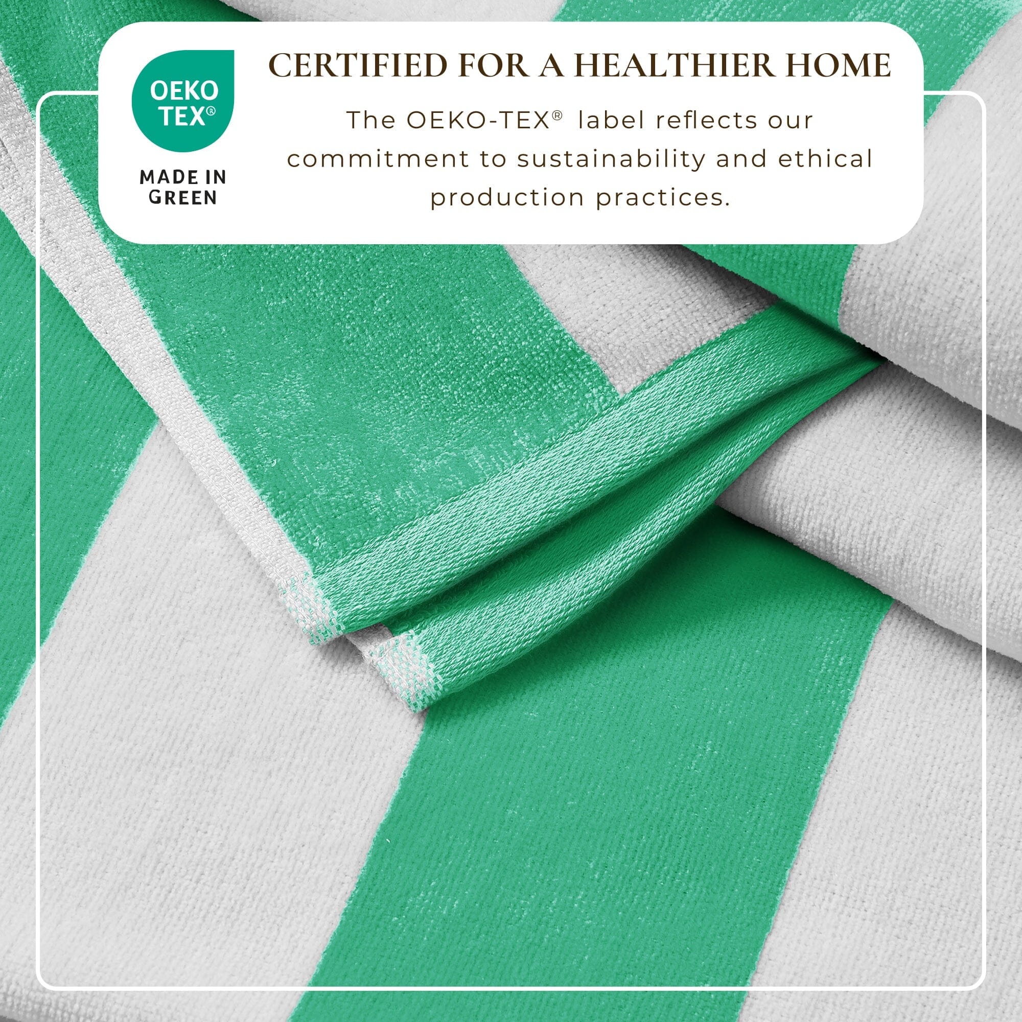 Cotton Velour Cabana Stripe Beach Towel - Novia Collection (Shipping fees may apply)