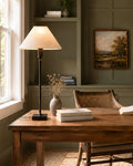 36-Inch Ivory Adjustable Table Lamp - Bronze Accent (Shipping fees may apply)
