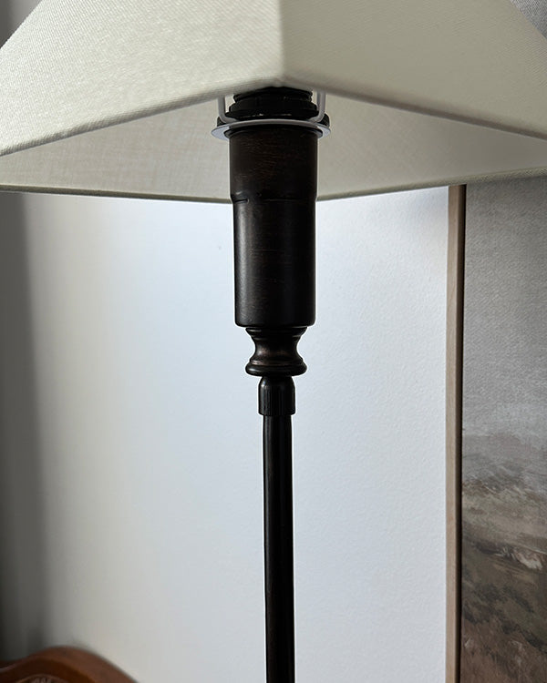 36-Inch Ivory Adjustable Table Lamp - Bronze Accent (Shipping fees may apply)