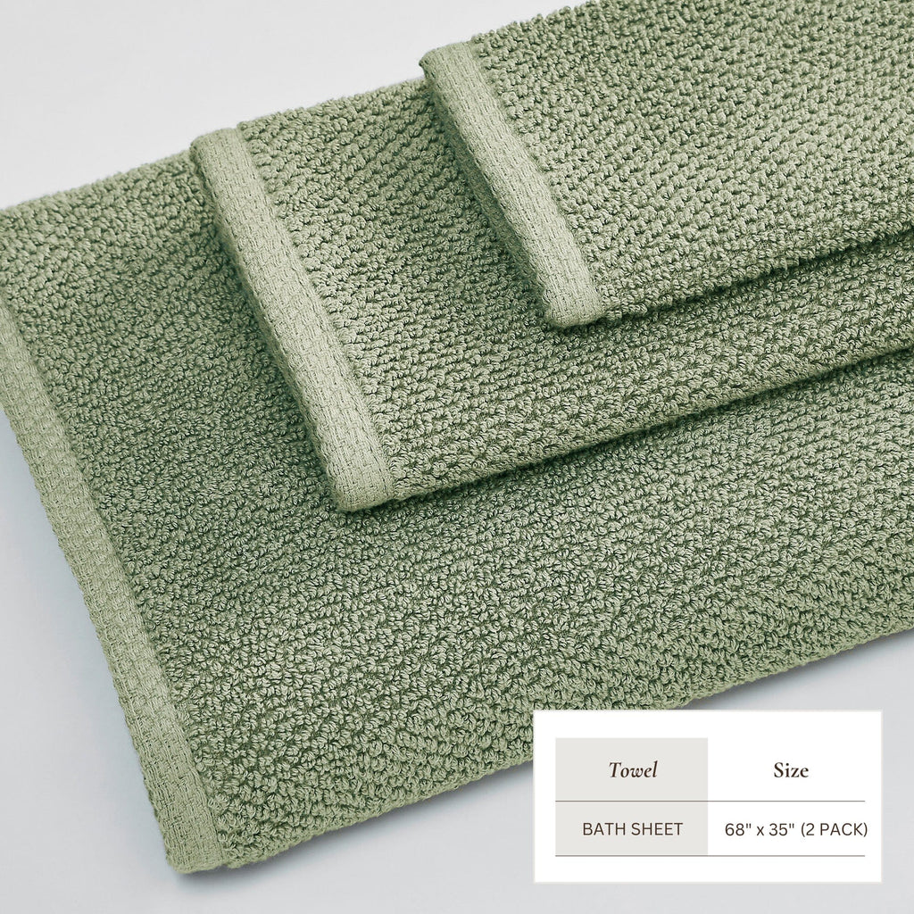 Cotton Textured Bath Towel Set - Acacia Collection (Shipping fees may apply)