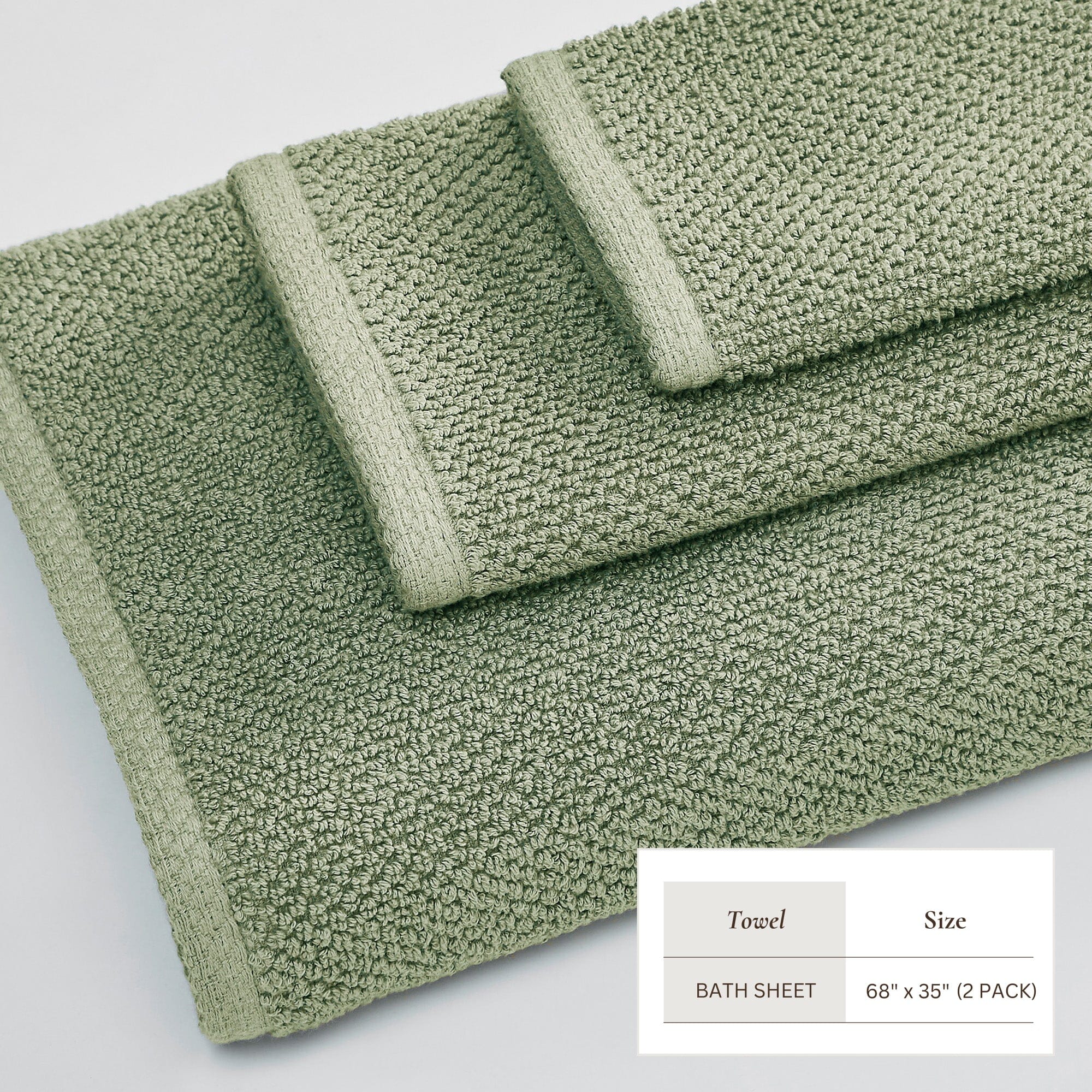Cotton Textured Bath Towel Set - Acacia Collection (Shipping fees may apply)