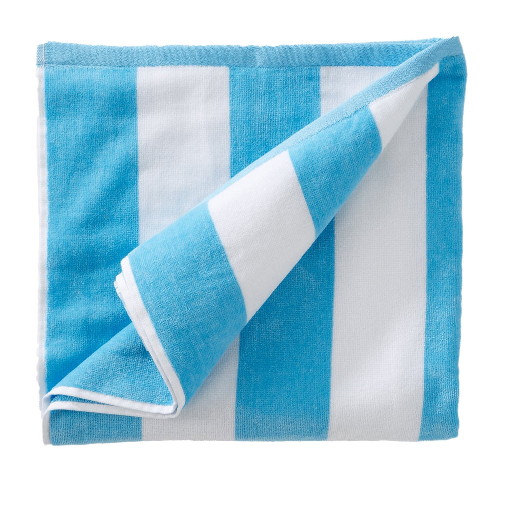 Cotton Velour Cabana Stripe Beach Towel - Novia Collection (Shipping fees may apply)