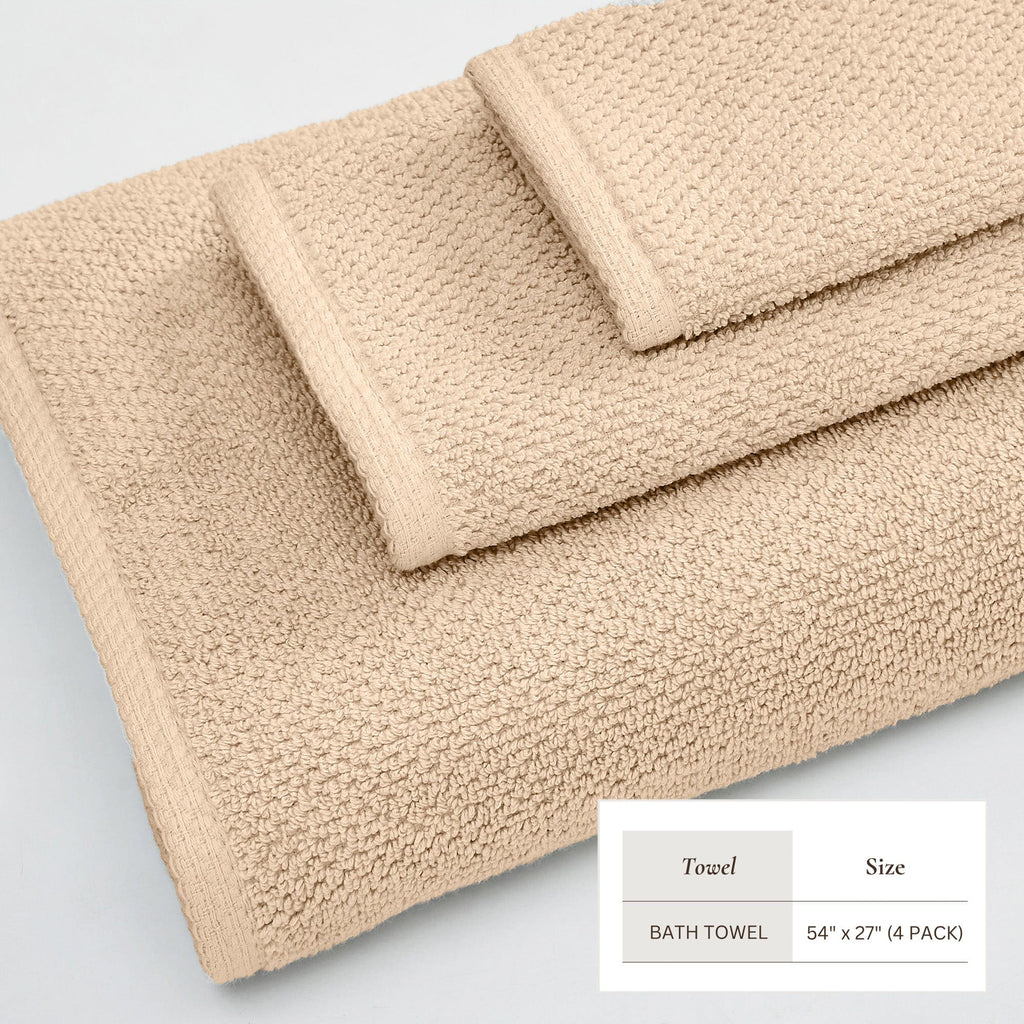 Cotton Textured Bath Towel Set - Acacia Collection (Shipping fees may apply)
