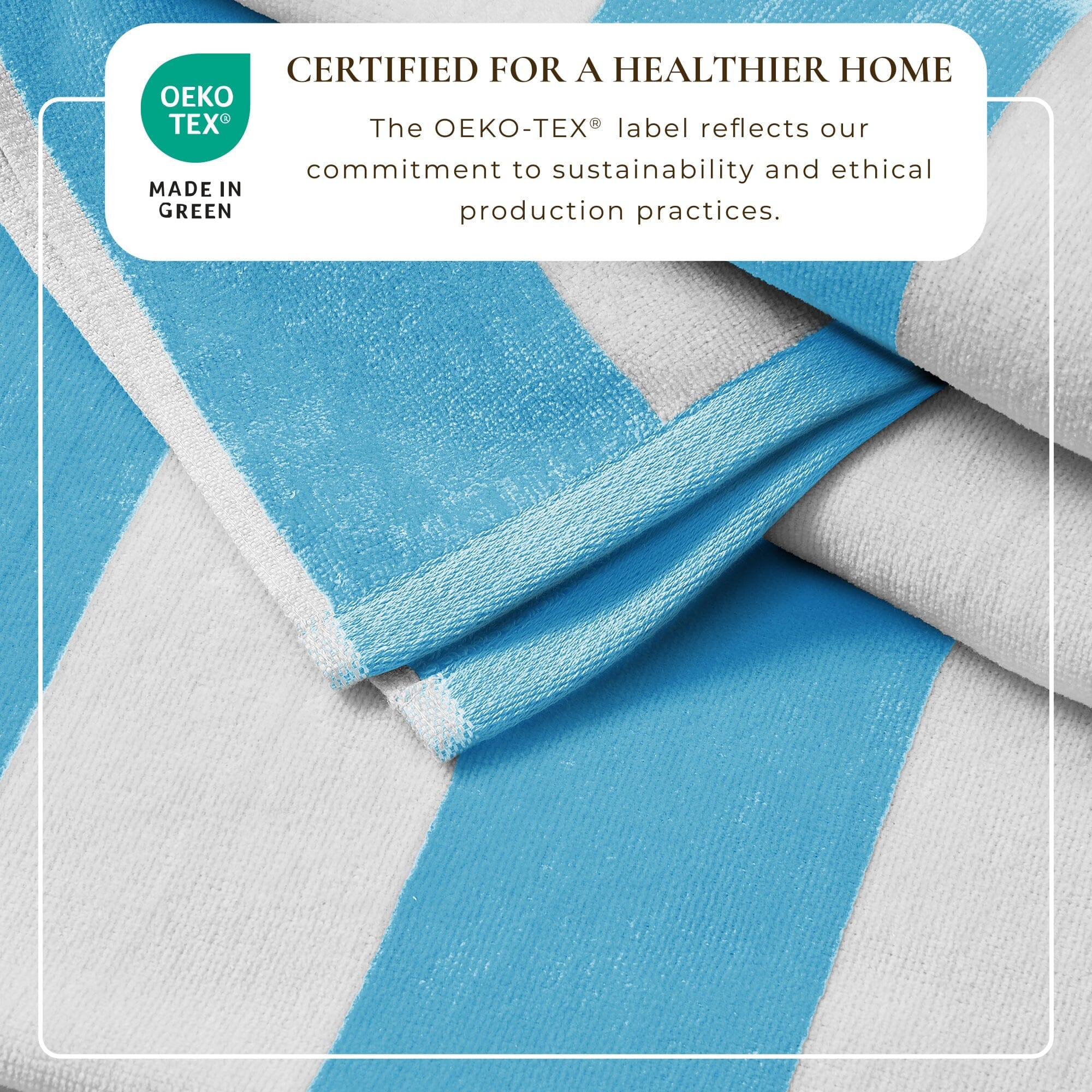 Cotton Velour Cabana Stripe Beach Towel - Novia Collection (Shipping fees may apply)