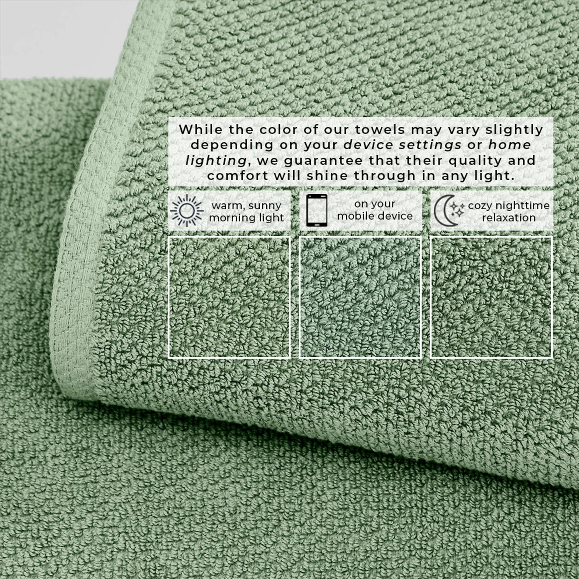 Cotton Textured Bath Towel Set - Acacia Collection (Shipping fees may apply)