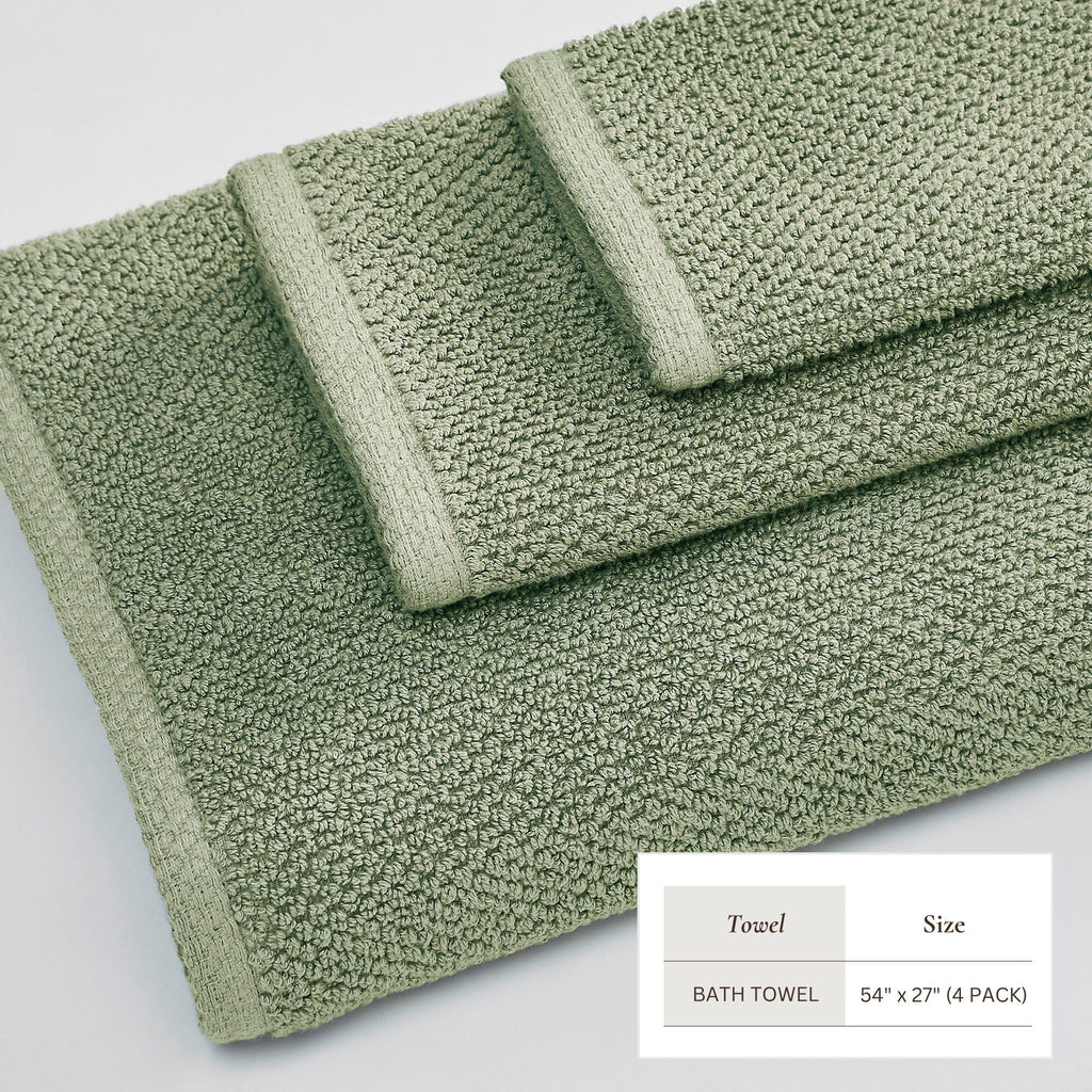 Cotton Textured Bath Towel Set - Acacia Collection (Shipping fees may apply)