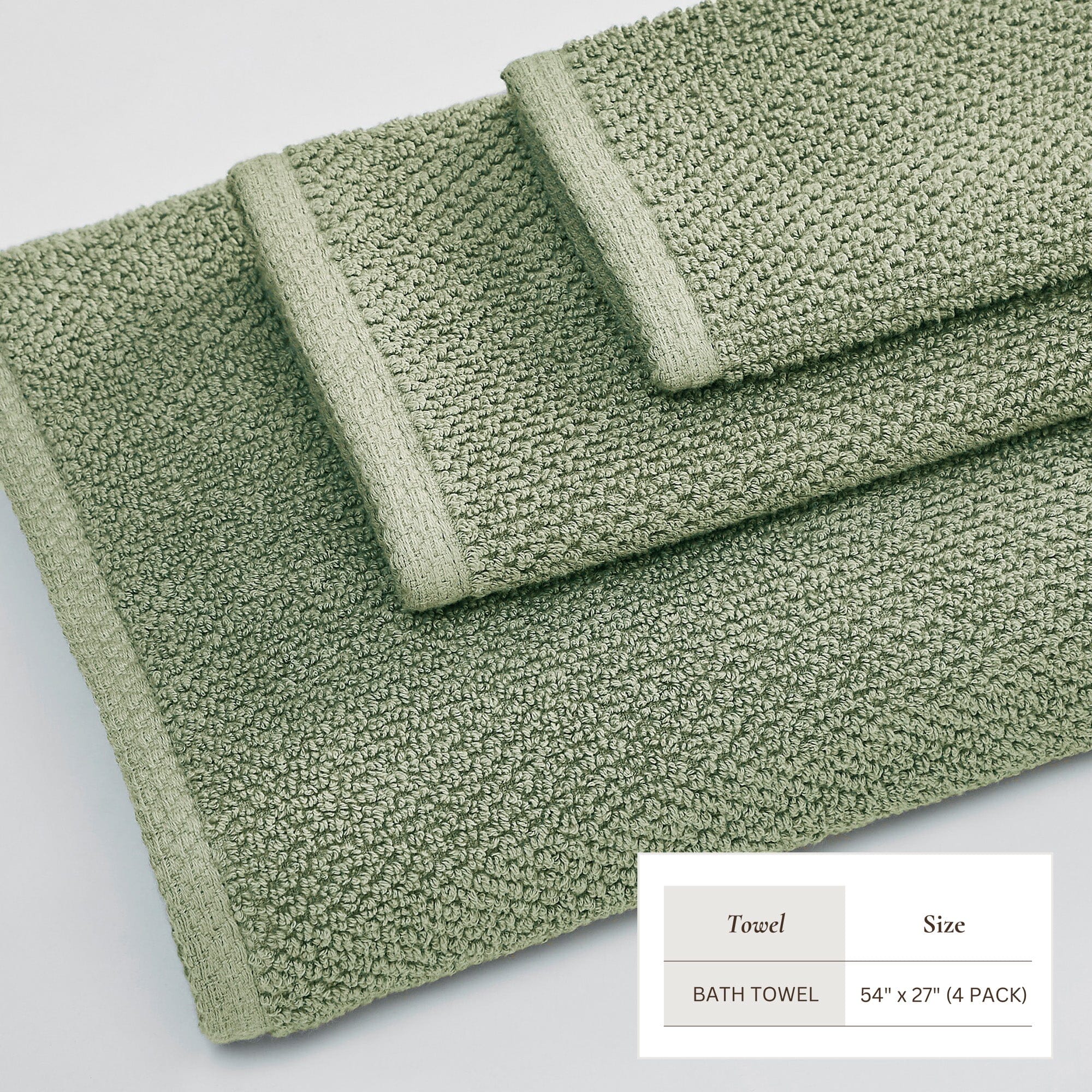 Cotton Textured Bath Towel Set - Acacia Collection (Shipping fees may apply)