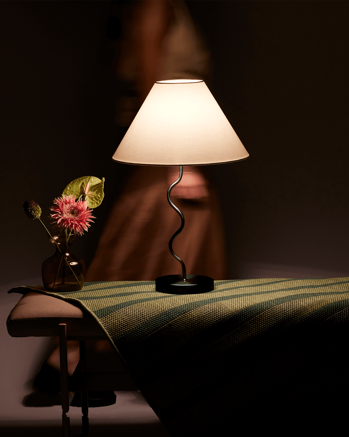 Brightech Squiggle Table Lamp - Brass or Black (Shipping fees may apply)
