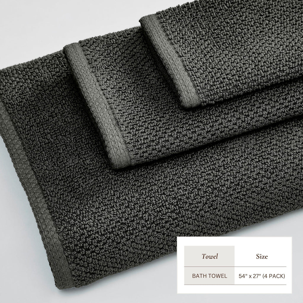 Cotton Textured Bath Towel Set - Acacia Collection (Shipping fees may apply)
