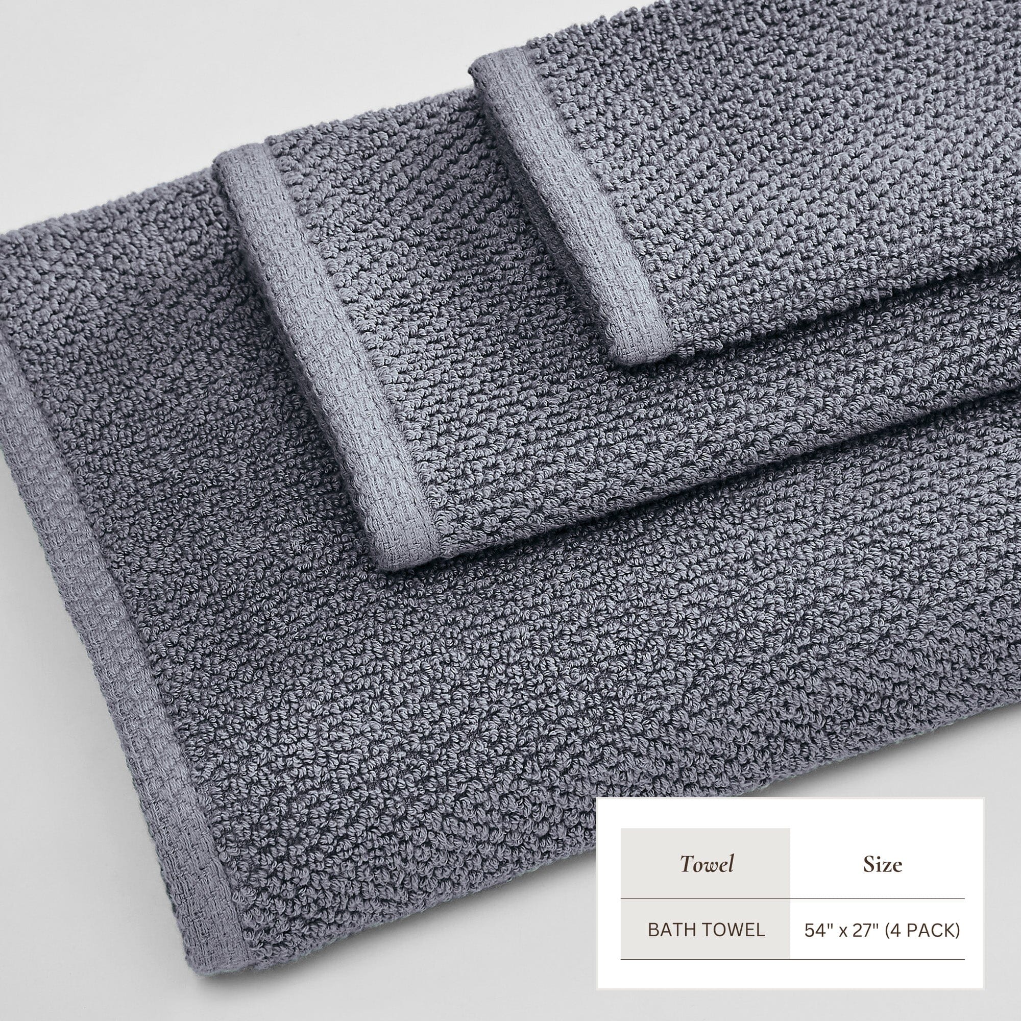 Cotton Textured Bath Towel Set - Acacia Collection (Shipping fees may apply)