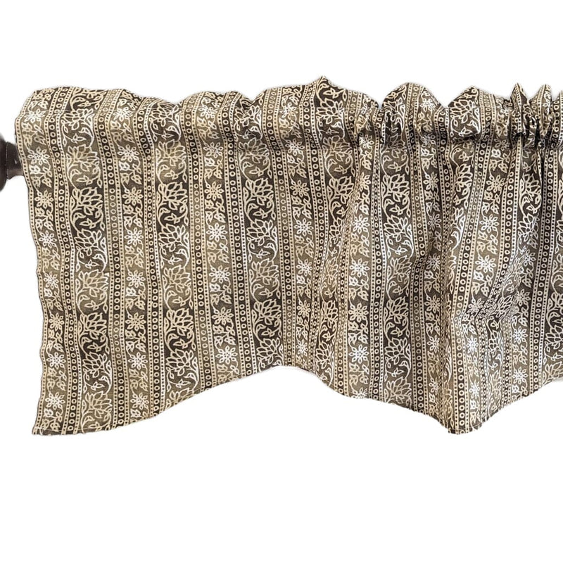 DaDa Bedding Moroccan Paisley Filigree Floral Window Curtain Valance - 18" x 52" (JHW-885) - DaDa Bedding Collection