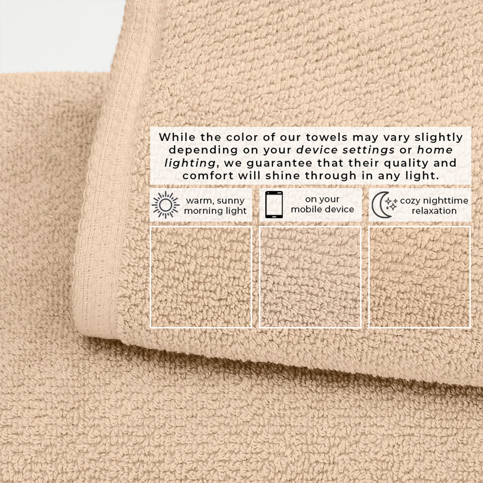 Cotton Textured Bath Towel Set - Acacia Collection (Shipping fees may apply)