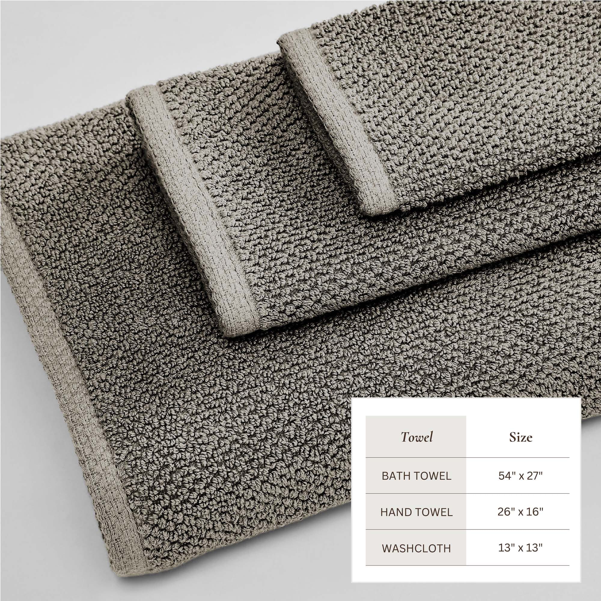 Cotton Textured Bath Towel Set - Acacia Collection (Shipping fees may apply)