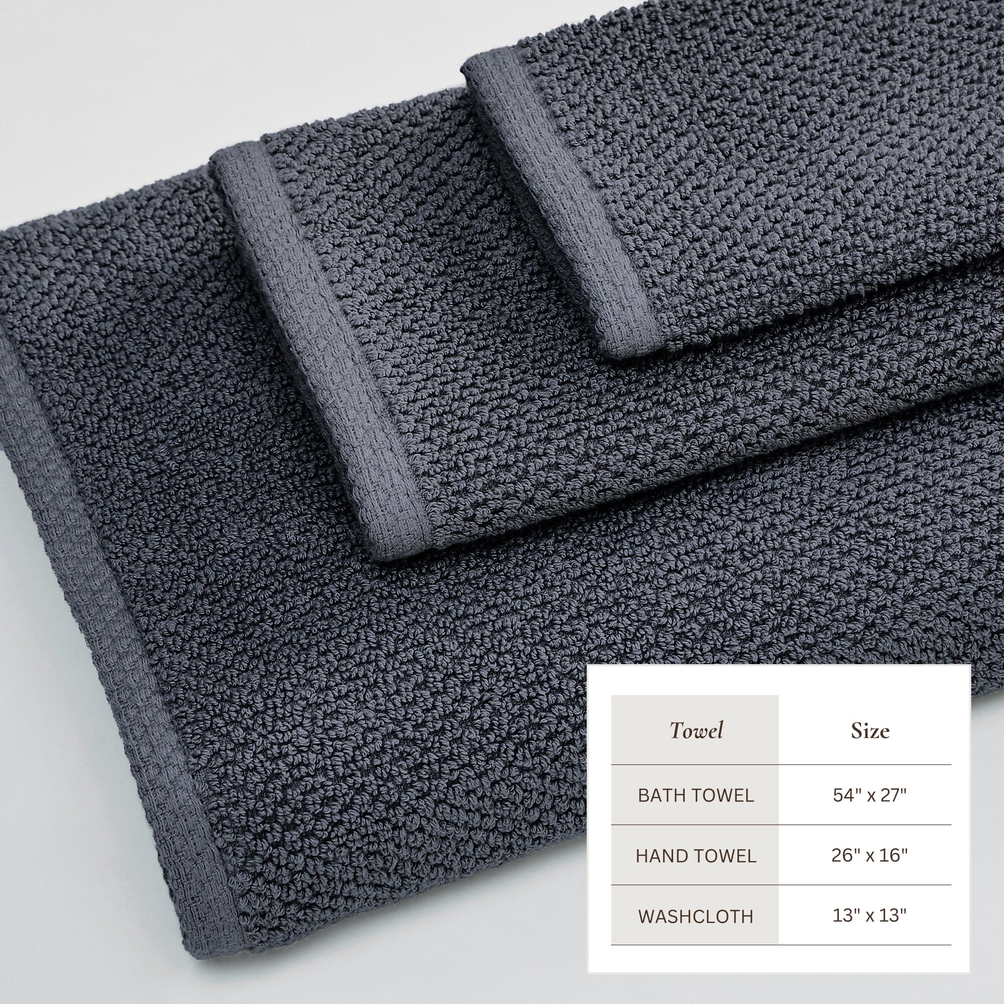 Cotton Textured Bath Towel Set - Acacia Collection (Shipping fees may apply)
