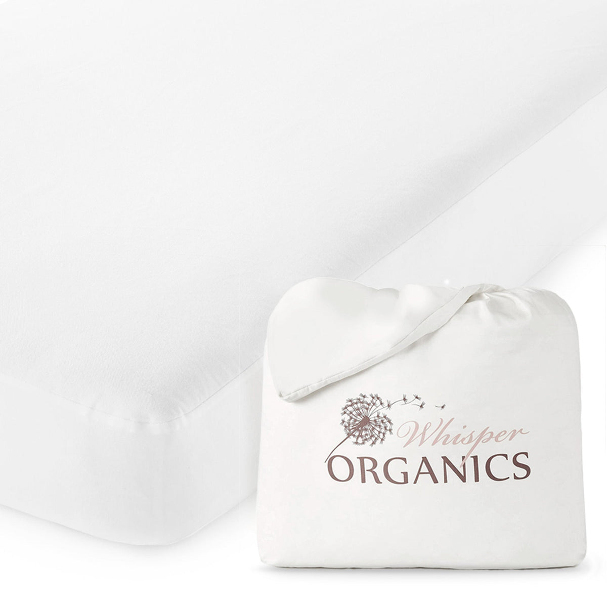 Organic Waterproof Pique Knit Mattress Protector - GOTS Certified Cotton (Shipping fees may apply)