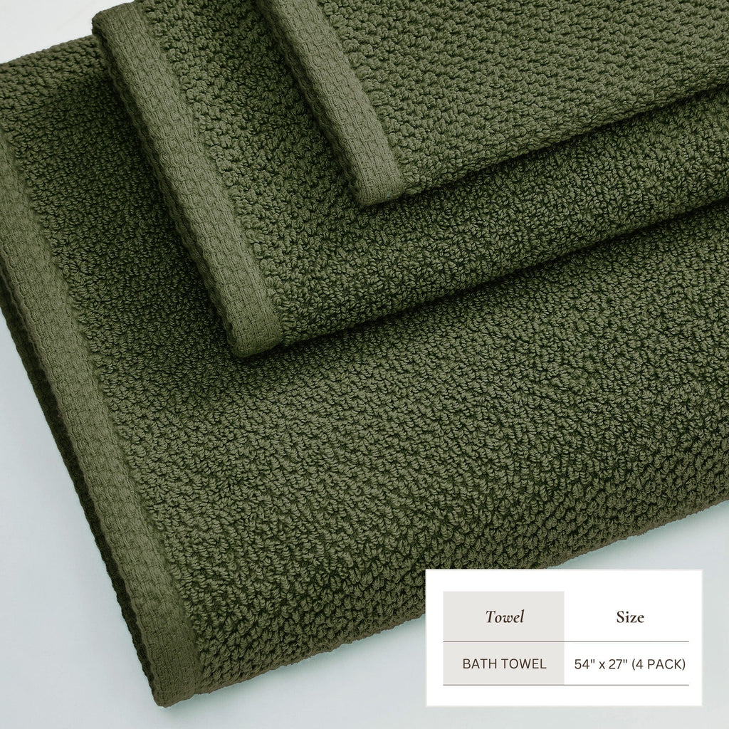 Cotton Textured Bath Towel Set - Acacia Collection (Shipping fees may apply)