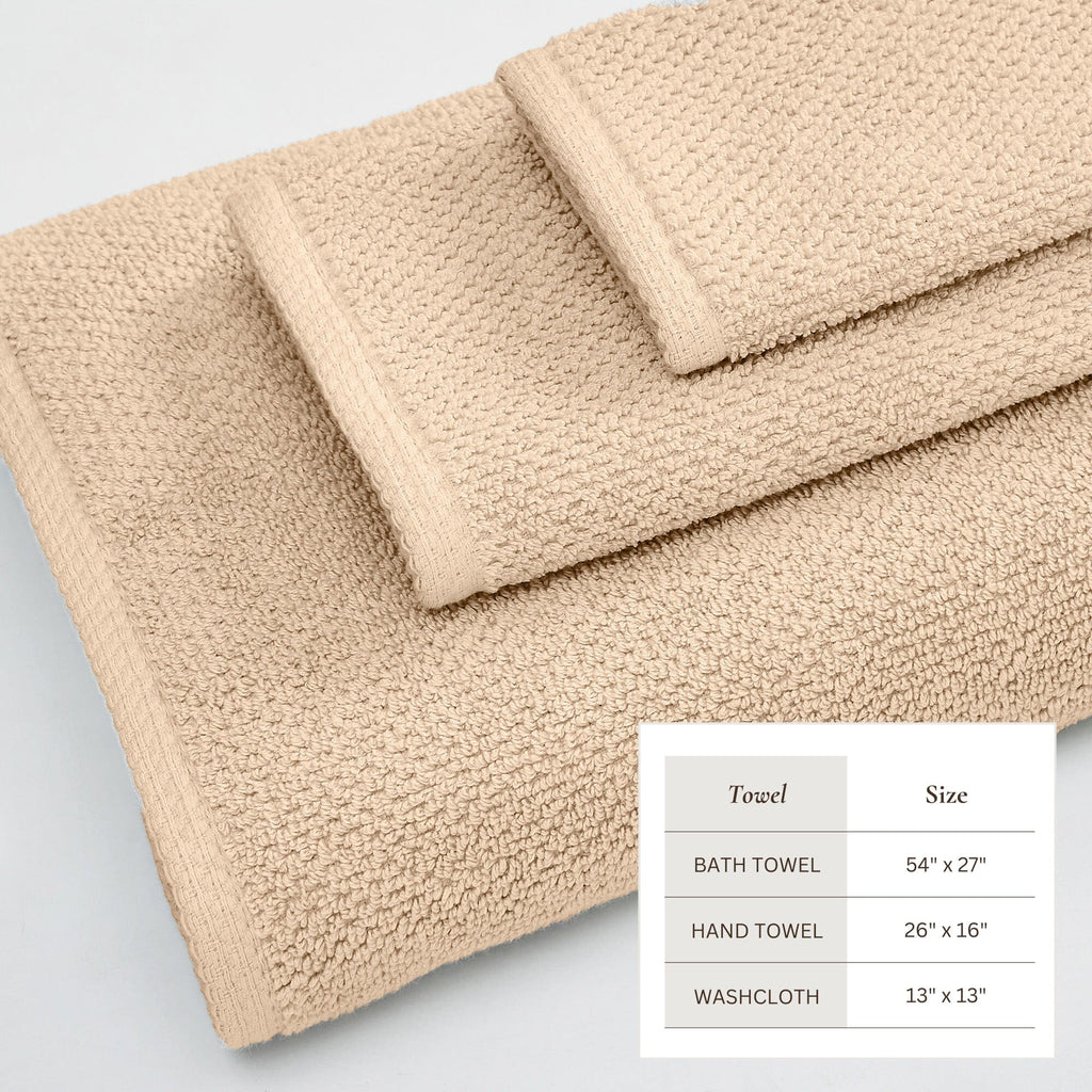 Cotton Textured Bath Towel Set - Acacia Collection (Shipping fees may apply)